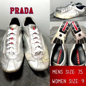 Silver Prada Men’s Low Tops Men’s Size 7.5 Women’s Size 9